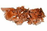 Calcite Crystal Cluster with Hematite Phantoms - Fluorescent! #182463-2